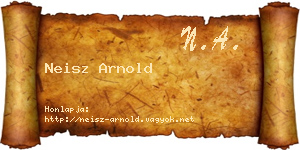 Neisz Arnold névjegykártya